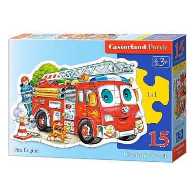 Puzzle 15 pièces : camion de pompiers  Castorland    448278